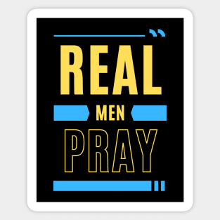 Real Men Pray | Christian Typography Sticker